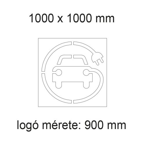 Elektromos töltő festősablon 1000x1000 mm