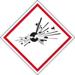   CLP (GHS) piktogram, robbanásveszélyes anyag matrica [20db/ív]