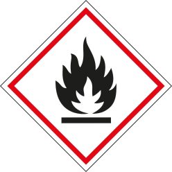   CLP (GHS) piktogram, tűzveszélyes, fokozottan tűzveszélyes anyag matrica [20db/ív]
