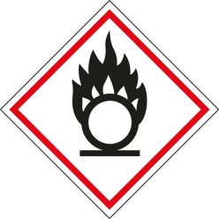   CLP (GHS) piktogram, égést tápláló anyag matrica [20db/ív]
