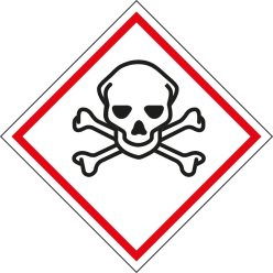   CLP (GHS) piktogram, mérgező, nagyon mérgező anyag matrica [20db/ív]