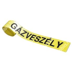 Jelzőszalag kimérve (100 m), gázveszély