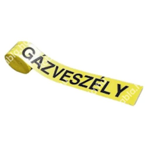 Jelzőszalag kimérve (100 m), gázveszély