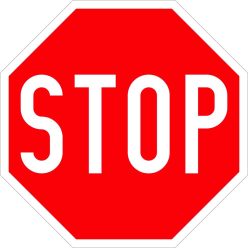   Állj! Elsőbbségadás kötelező! (STOP) KRESZ közlekedési tábla