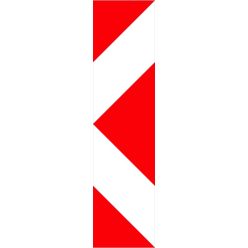 Álló iránytábla (balra) KRESZ közlekedési tábla