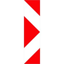 Álló iránytábla (jobbra) KRESZ közlekedési tábla