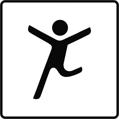 Egészségtudatos kikapcsolódás (wellness) KRESZ közlekedési tábla