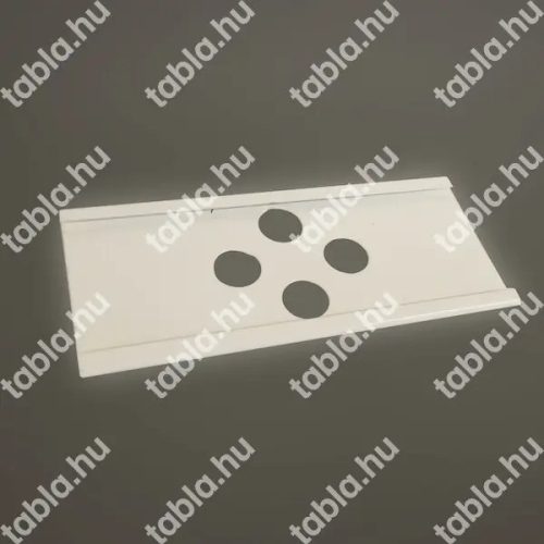 Csőjelölő táblatartó, 140x63 mm, horganyzott lemez, fehér