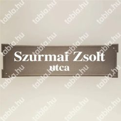   Házszámtábla domborított, bástyasarkú, szürke, 700x215 mm
