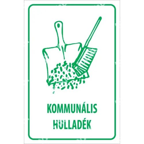 Kommunális hulladék matrica