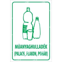 Műanyag hulladék (palack, flakon, pohár) matrica