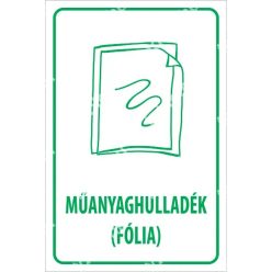 Műanyag hulladék (fólia) matrica