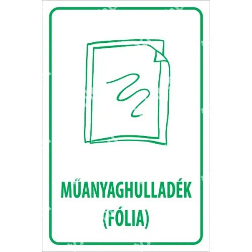 Műanyag hulladék (fólia) matrica