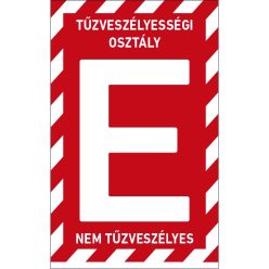   E tűzveszélyességi osztályba sorolt helyiség matrica / tábla (felirat)