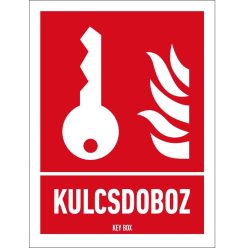 Kulcsdoboz tábla (piktogram + felirat) 150x200 mm