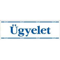   Egyedi gyártású üzleti matrica / tábla (kék/fehér hasonló szín)