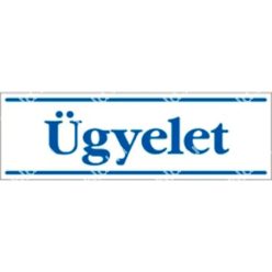   Egyedi gyártású üzleti matrica / tábla (kék/fehér színazonos)