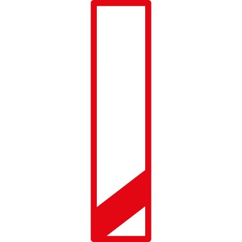 Anyaga 1,5 mm vastagságú horganyzott lemezre kasírozott EGP (1. fóliaosztályú) mikroprizmás fényviss