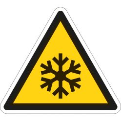 Alacsony hőmérséklet matrica (ISO 7010-W010 piktogram)