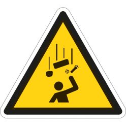 A magasban dolgoznak! matrica (ISO 7010-W035 piktogram)