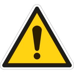 Általános veszély! matrica (ISO 7010-W001 piktogram)