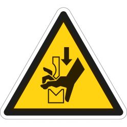   A kéz beszorulásának veszélye matrica (ISO 7010-W030 piktogram) 20 mm [20db/ív]