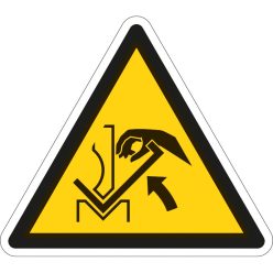   A kéz beszorulásának veszélye matrica (ISO 7010-W031 piktogram) 20 mm [20db/ív]
