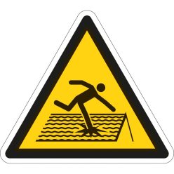   Beszakadó tető matrica (ISO 7010-W036 piktogram) 20 mm [20db/ív]