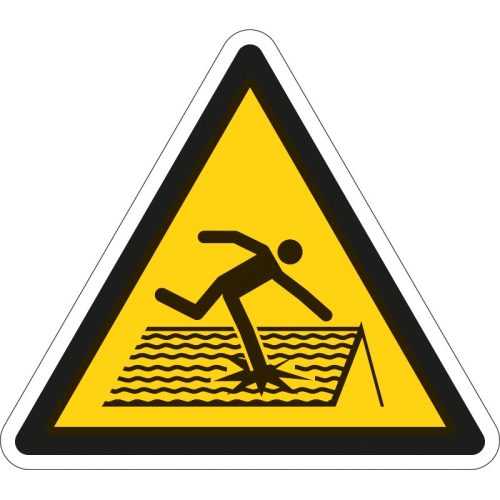 Beszakadó tető matrica (ISO 7010-W036 piktogram) 20 mm [20db/ív]